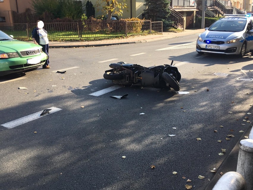 Wypadek na skrzyżowaniu ulic Lipowej i Reja w Pleszewie