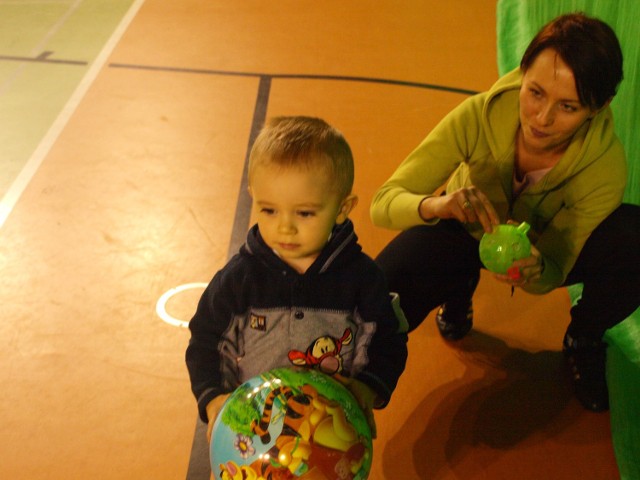 Magdalena Rybarczyk pierwszy raz przyprowadziła na zajęcia swojego synka Michała