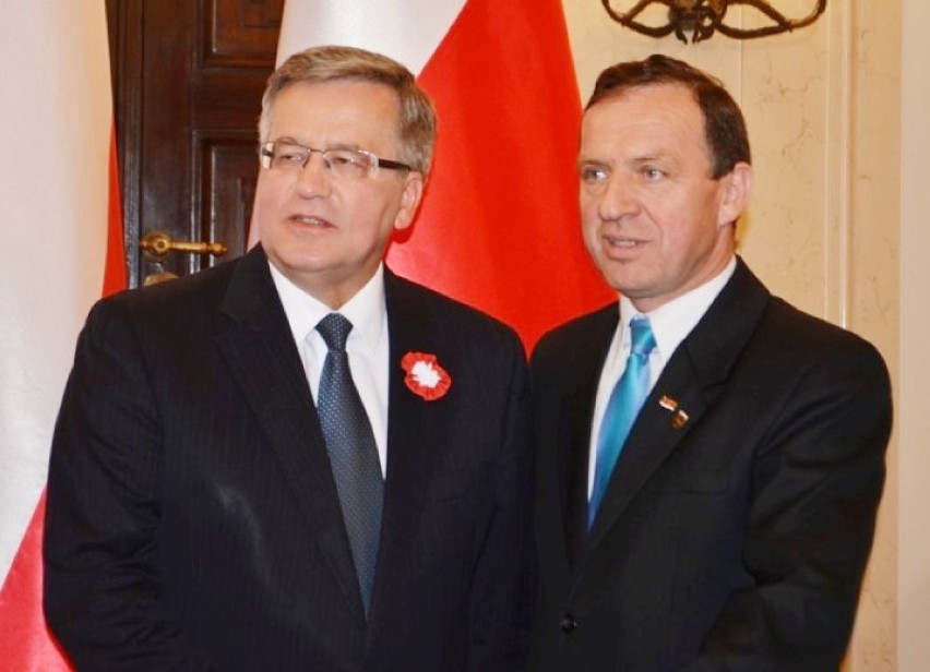 Stanisław Biernacki z prezydentem RP Bronisławem Komorowskim