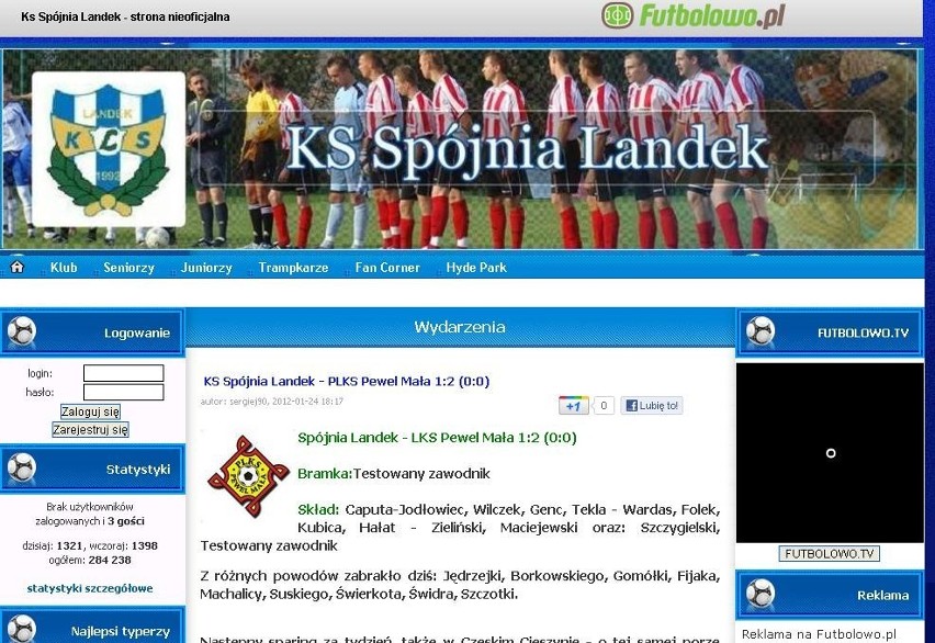 Klub Sportowy Spójnia Landek - spojnialandek.futbolowo.pl