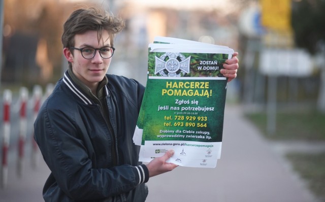 Kamil Muszyński ze Związku Harcerstwa Rzeczypospolitej, obwodu zielonogórskiego też chce nieść pomoc innym.