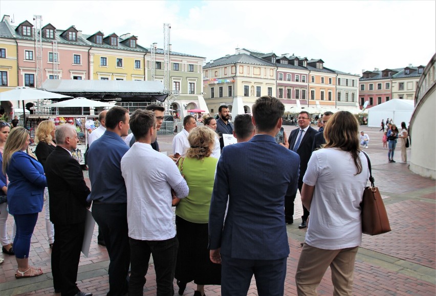 Konferencja prasowa polityków "Solidarnej Polski" w Zamościu