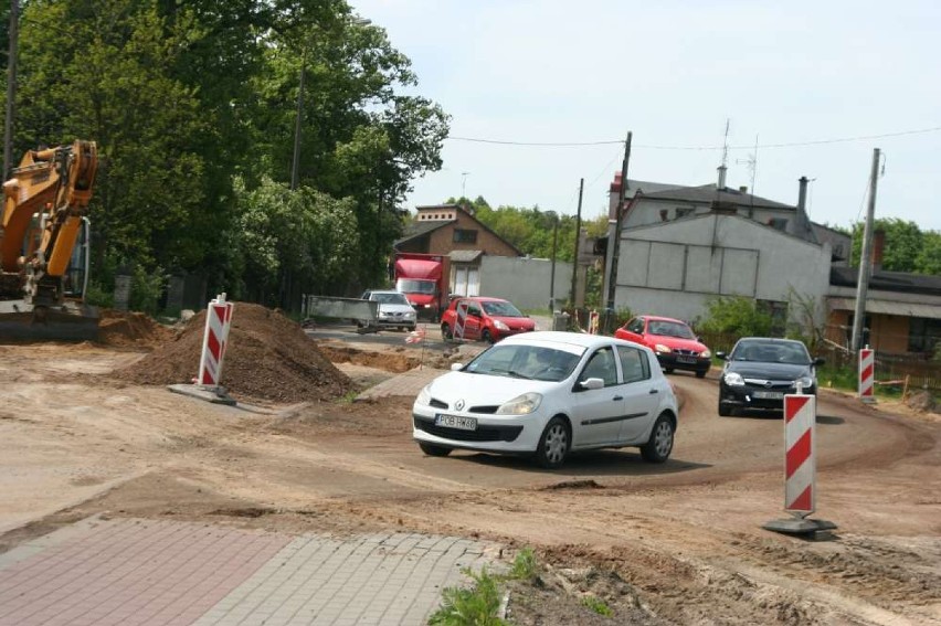 Komunikacja Wągrowiec:Utrudnienia na Rogozińskiej, będą budować rondo