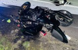 Wypadek na S5 pod Poznaniem. Zderzyły się 3 samochody i motocykl. 2 osoby zostały ranne