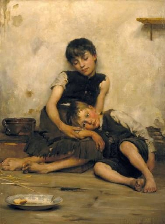 &quot;Orphans&quot; http://commons.wikimedia.org/wiki/File:Thomas_kennington_orphans_1885.jpg