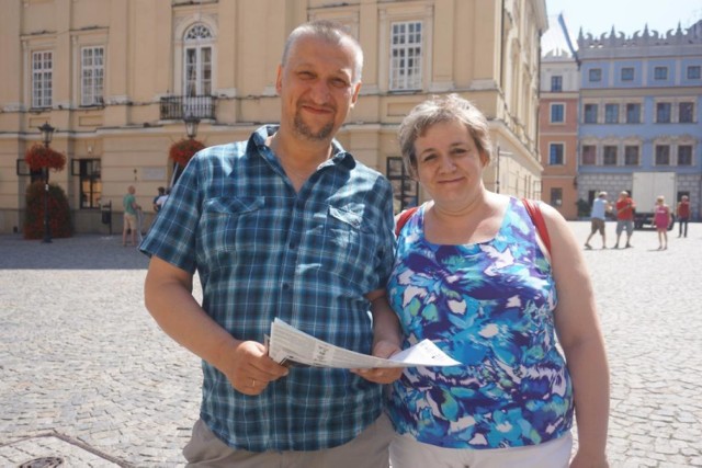 Turyści w Lublinie: Izabela i Zbigniew Górni z Koszalina