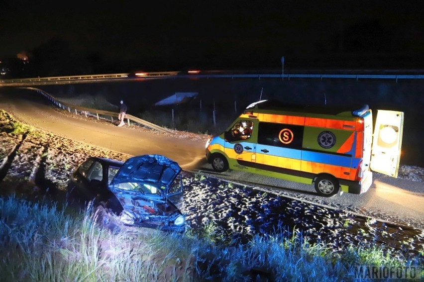 Wypadek na obwodnicy Czarnowąsów. Pijany kierowca wypadł...