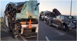 Wypadek w Hurku pod Przemyślem. Na DK 28 autokar najechał na tył ciężarówki. Cud, że nikt nie został poważnie ranny [ZDJĘCIA]
