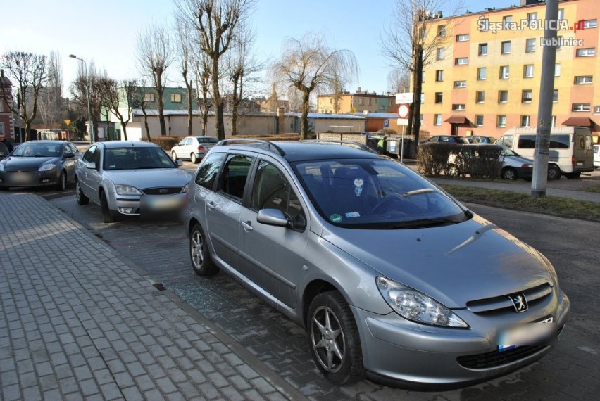 Lubliniec: Policja zatrzymała wandala, który uszkodził dwa samochody [ZDJĘCIA]