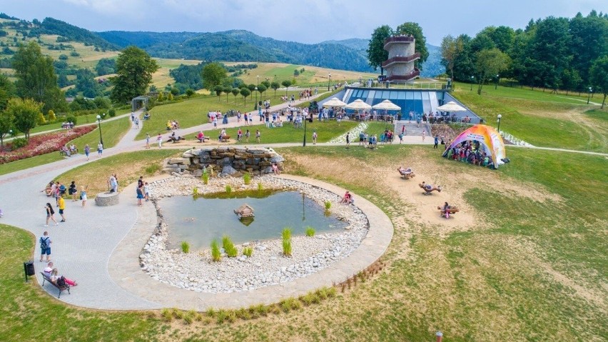 Ogrody Sensoryczne w Muszynie znajdują się na terenie parku...