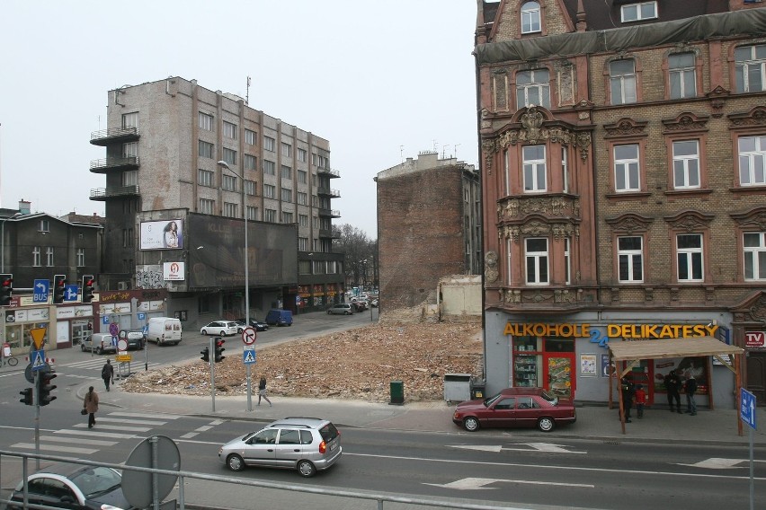 Teren po wyburzonej kamienicy Seiferta w Katowicach