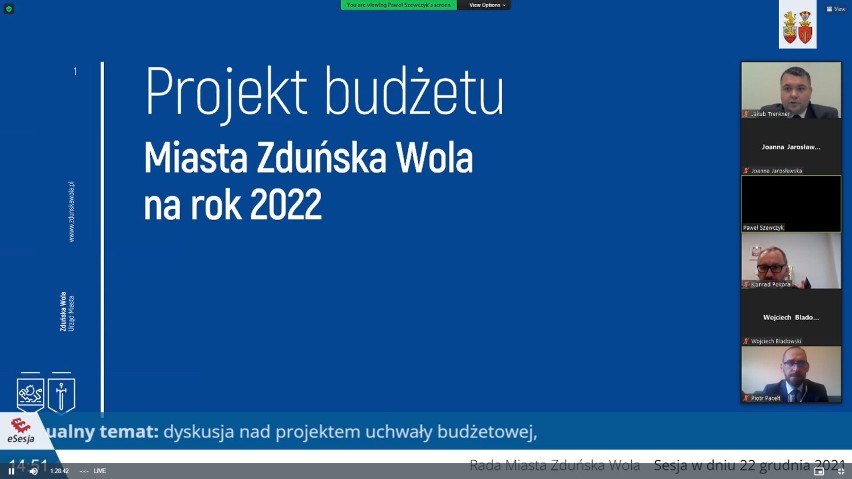 Budżet 2022 miasta Zduńska Wola został przyjęty