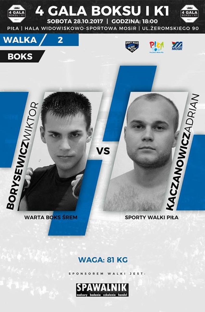 Sporty walki: w sobotę w Pile Gala Boksu i K1. W walce wieczoru Dawid Nitek i Joachim Żołnowski