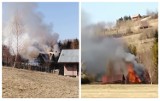 Tragiczny pożar domu w Sopotni Małej. W płomieniach zginęła jedna osoba. Zobacz ZDJĘCIA z akcji