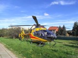 Śmigłowiec Lotniczego Pogotowia Ratunkowego wylądował na osiedlu obok Uniwersyteckiego Szpitala Klinicznego w Opolu