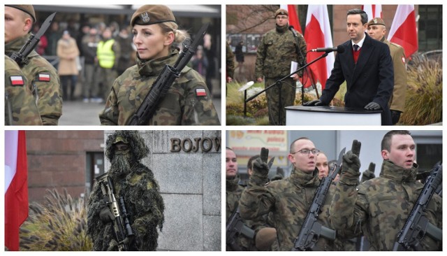 Wiceminister Ociepa zwrócił się do żołnierzy, aby nie rozglądali się za poszukiwaniem współczesnych bohaterów, bo ci - jak mówił Ociepa - służą dziś w Wojsku Polskim