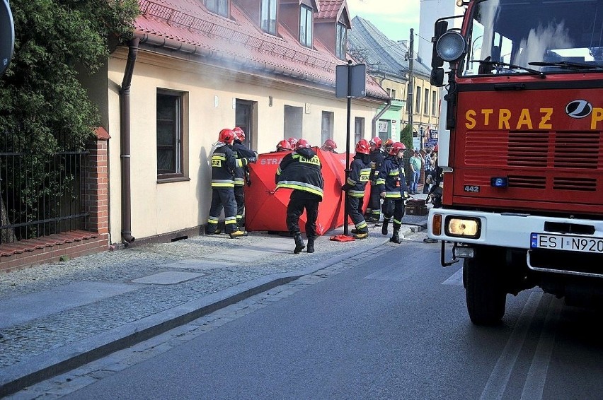 Sieradz-Tragiczny pożar na Kolegiackiej