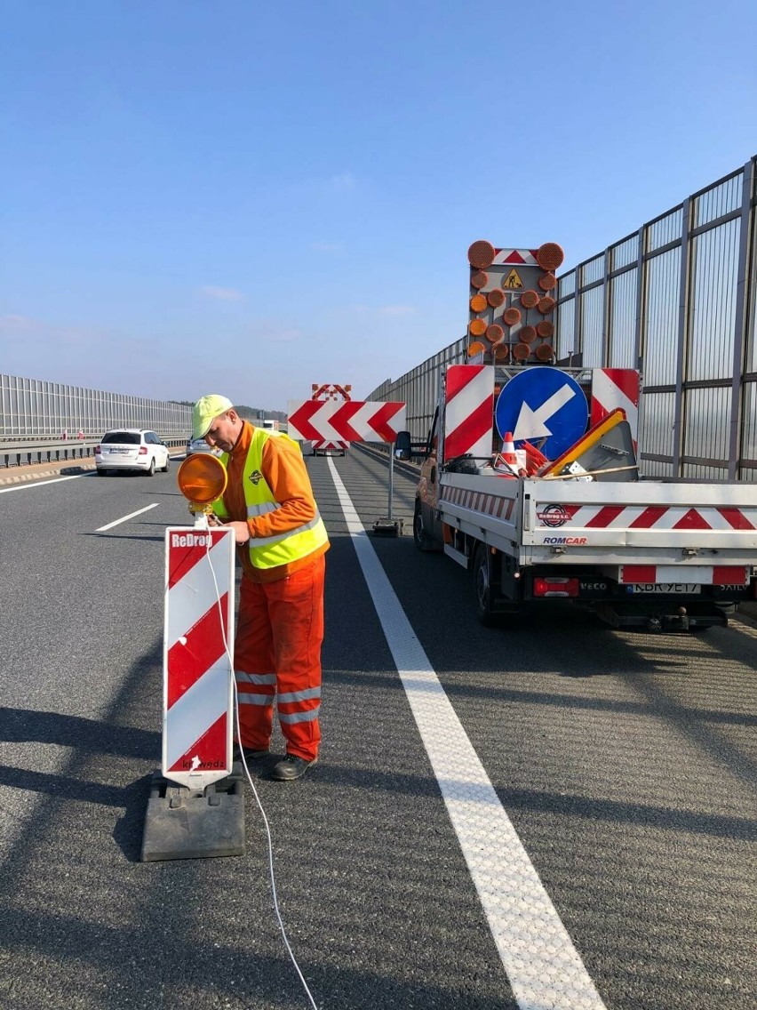 Przerwa weekendowa w utrudnieniach na autostradzie A4 między Krakowem a Bochnią, drogowcy powrócą 11 marca