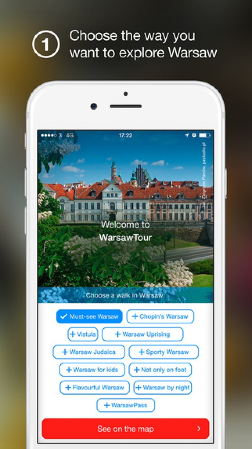 Aplikacja WarsawTour na iOS. Zwiedzaj Warszawę z iPhonem w...