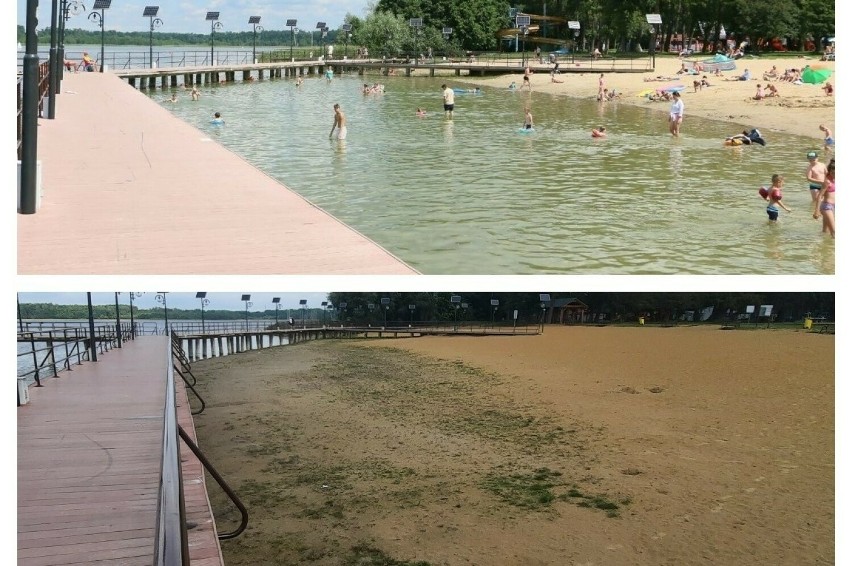Znikająca woda w jeziorze Głębokim to problem, który trwa od...