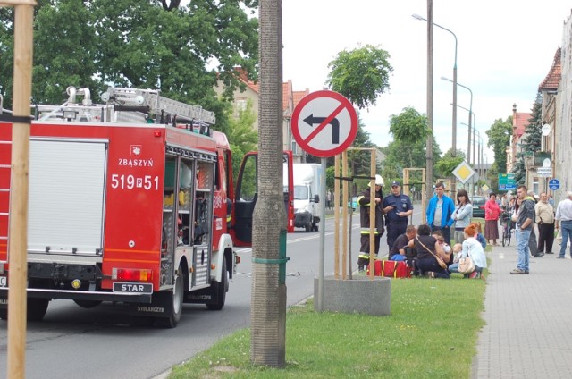 Zderzenie samochodów na ul. 17 stycznia w Zbąszyniu