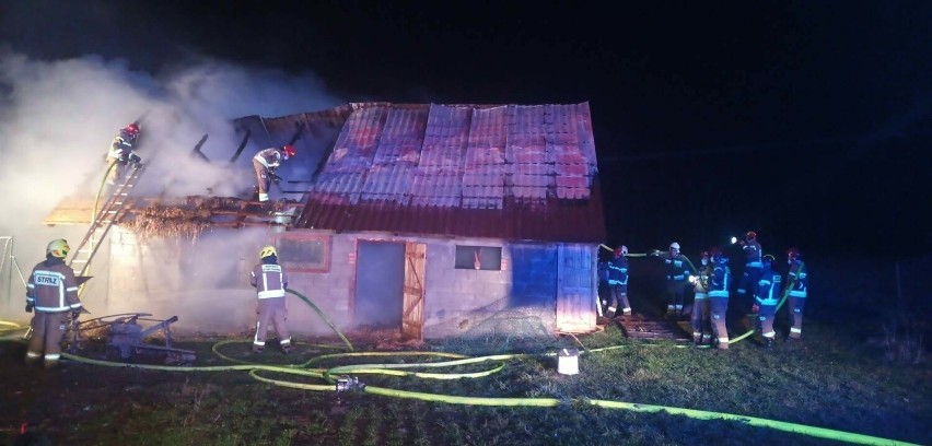 1 stycznia doszło do pożaru budynku gospodarczego w Hopowie...