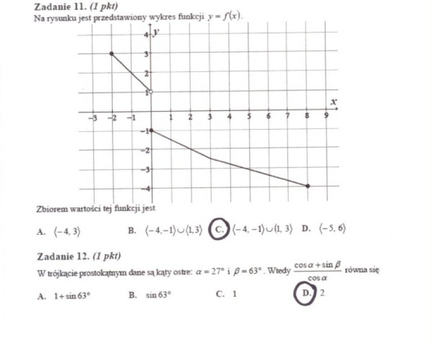 7 marca 2012 uczniowie napisali maturę próbną z matematyki z...