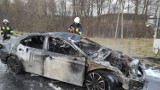 W Orzełku na drodze krajowej nr 25 spłonął samochód. Jak do tego doszło?