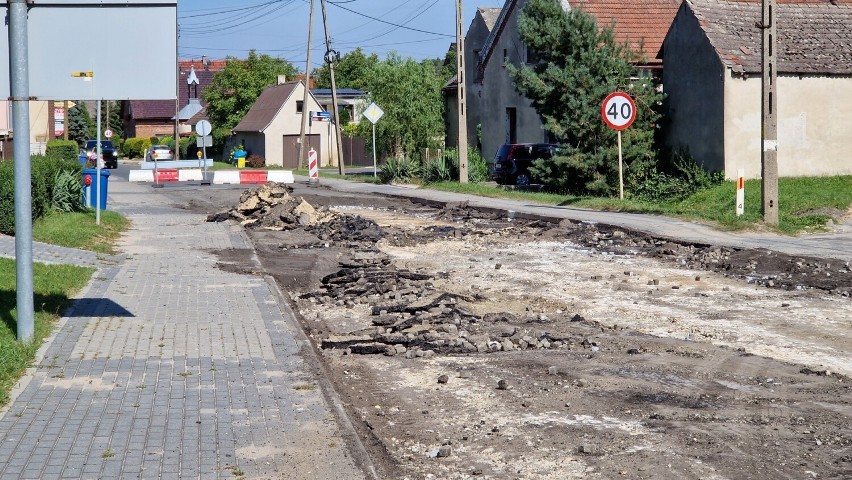 Fragment drogi wojewódzkiej nr 426 w Strzelcach Opolskich...