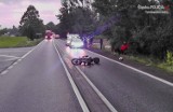 Wypadek motocyklisty w Tarnowskich Górach. Ranny 43-latek i dachowanie matiza