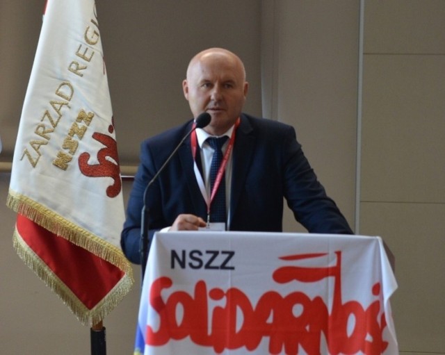 Dariusz Brzęczek, przewodniczący zarządu NSZZ "Solidarność" Regionu Śląska Opolskiego.