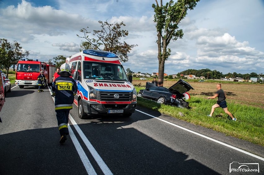 Pięć osób poszkodowanych w wypadku w Czarnym Sadzie [ZDJĘCIA]