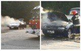 Pożar samochodu na ulicy Leśnej we Włocławku [zdjęcia, wideo z akcji]