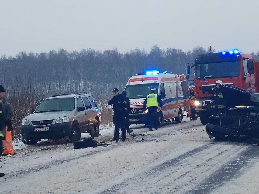 Wypadek na drodze Bogatynia - Zgorzelec [ZDJĘCIA, FILM]