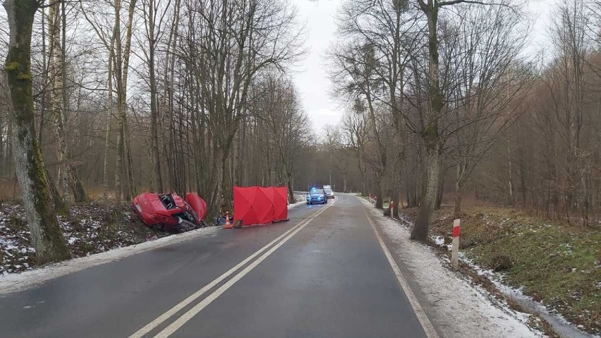 Tragedia na drodze. Śmiertelny wypadek na drodze między Elblągiem i Młynarami