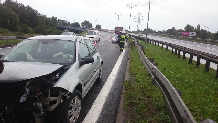 Wypadek na estakadzie DTŚ w Katowicach