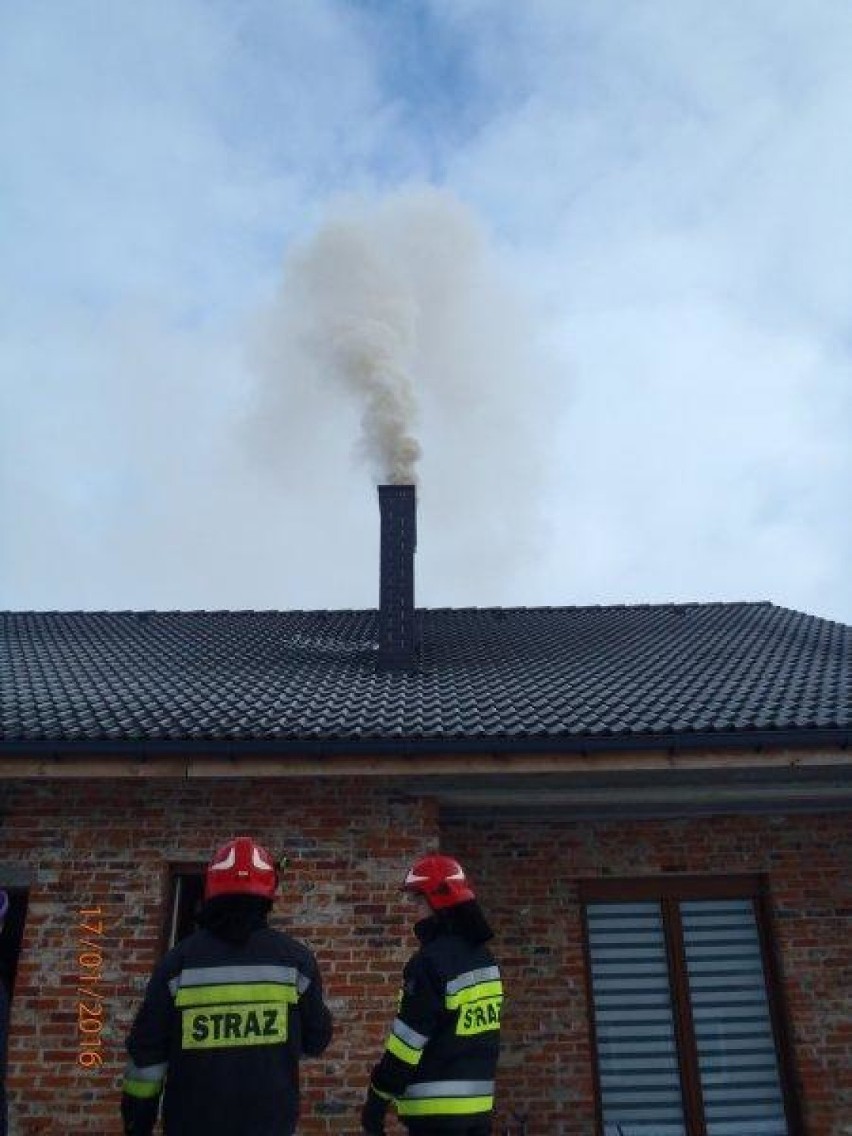 Zatrucie czadem w Koźminie i pożar sadzy w Gorzupi