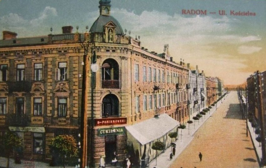 Lata 1910-1920 , Narożna kamienica u zbiegu Żeromskiego (w...