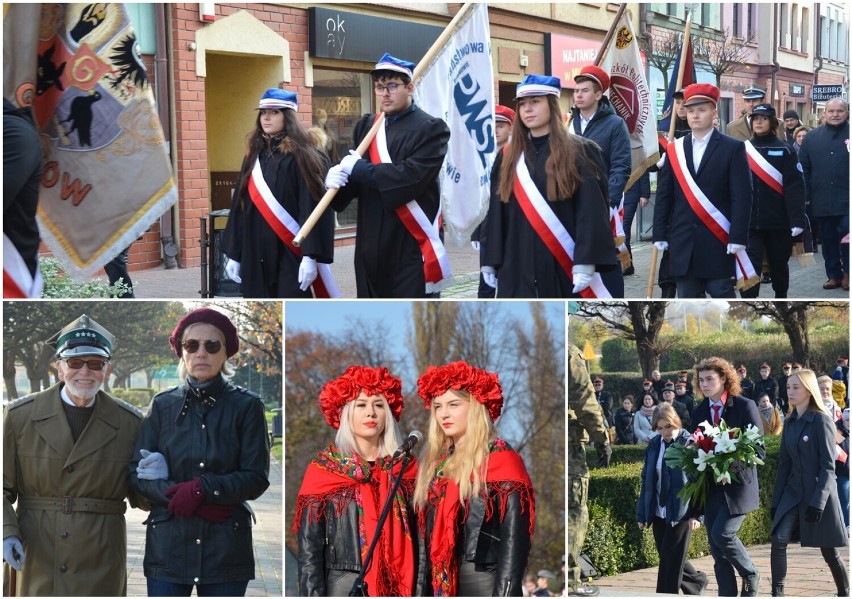 11 listopada 2021 w Głogowie. Powiatowe uroczystości - marsz i apel przy pomniku. Zdjęcia
