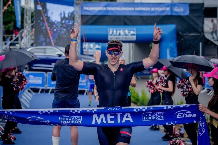 Starszy sierż. Łukasz Witkowski podczas  „Enea Triathlon...