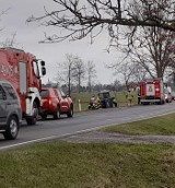 Wypadek drogowy za miejscowością Rychnowo Żuławskie. Ruch wahadłowy w stronę Malborka