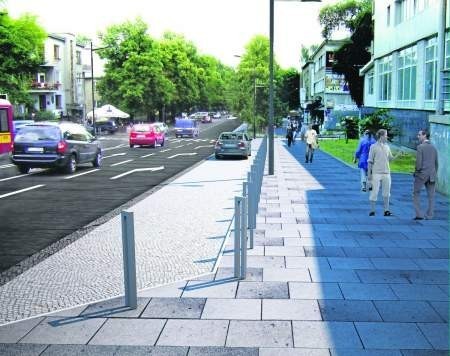 Ulica Francuska będzie wyremontowana, zyska eleganckie chodniki, latarnie, ławki, stojaki na rowery, a także miejsca parkingowe z granitu (Fot. Materiały prasowe)