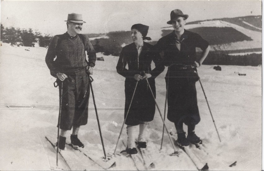 Na nartach 1932  Jacek Żuławski, Anna (Hanna) Jasińska,...