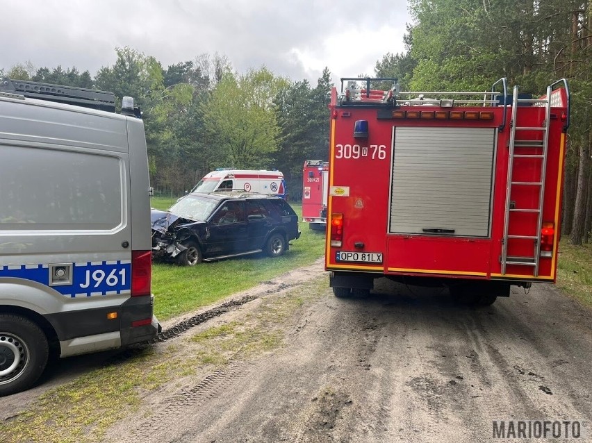 Wypadek w miejscowości Biestrzynnik. Pijany kierowca wjechał samochodem w drzewo [ZDJĘCIA]