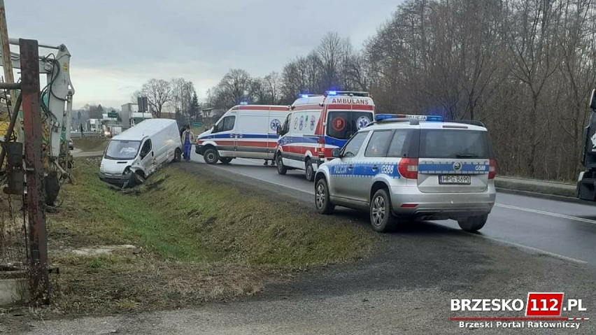 Wypadek na DK75 w Jurkowie, 21.12.2020