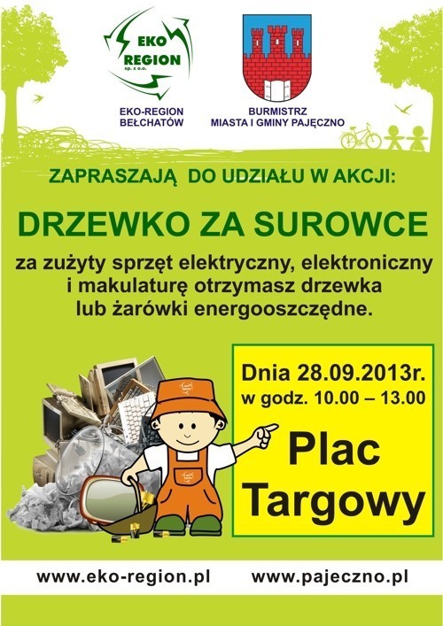 Akcja "Drzewko za surowce" w Pajęcznie jest organizowana po raz drugi
