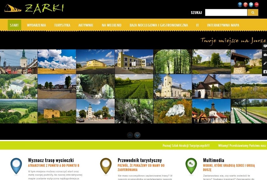 Powstała strona o turystycznych atrakcjach Żarek. Można skorzystać z interaktywnej mapy