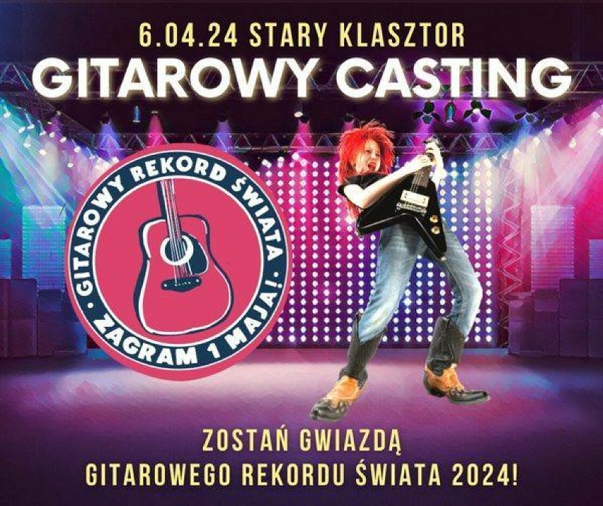 Gitarowy rekord świata we Wrocławiu - zapisy na casting....