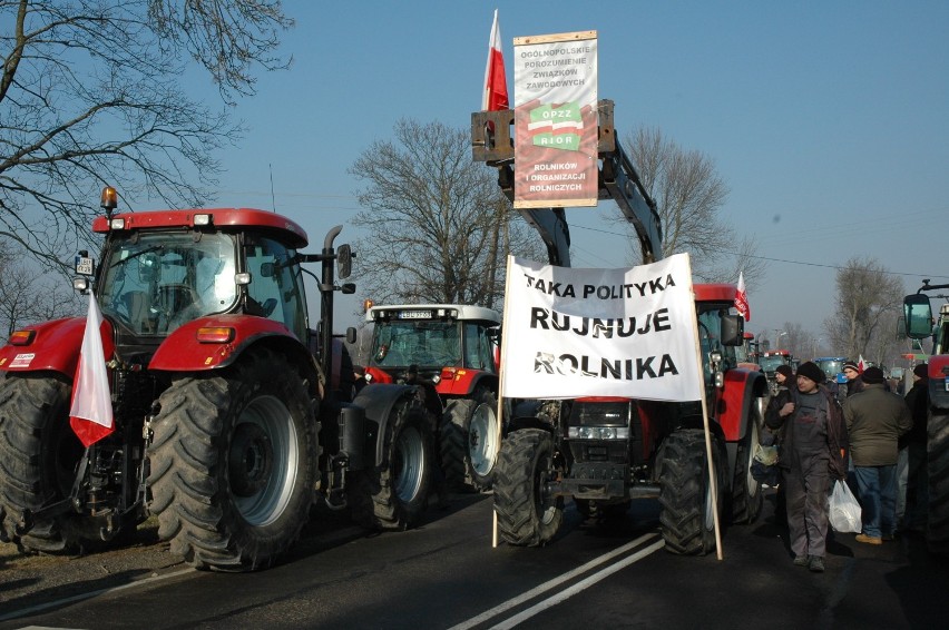 Rolnicy protestowali pod Biłgorajem