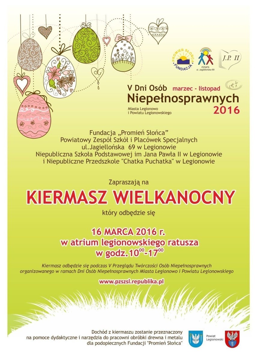 Wielkanocny Kiermasz 2016 fundacji ”Promień Słońca”